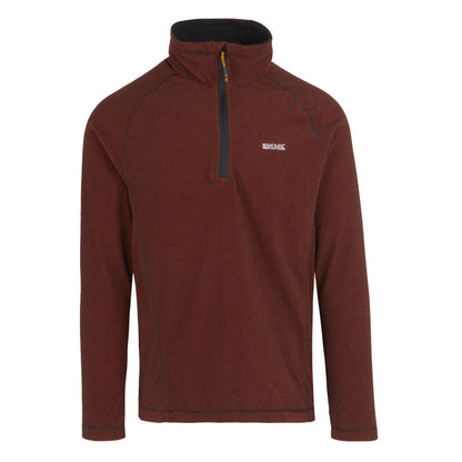 Regatta Mens Half Zip Fleece Lightweight Microfleece Outdoor Top - Zip Detail - QHA UK