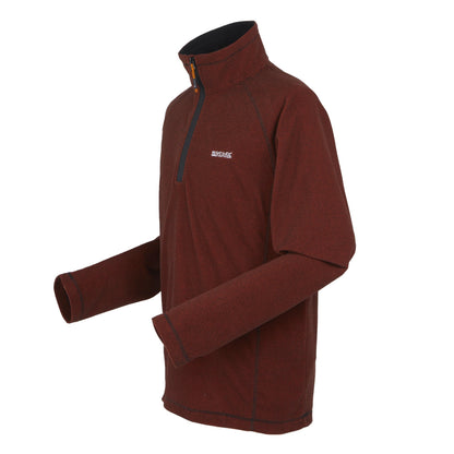 Regatta Mens Half Zip Fleece Lightweight Microfleece Outdoor Top - Zip Detail - QHA UK