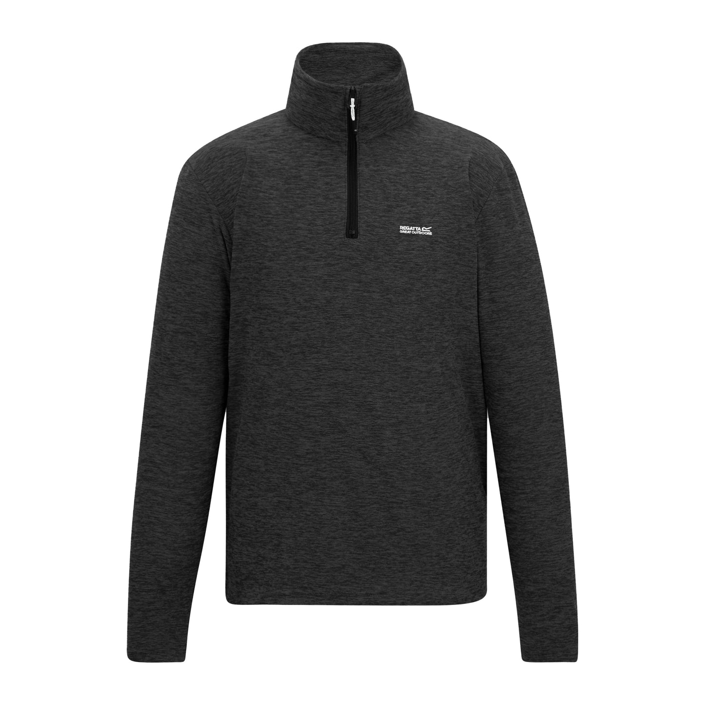 Regatta Thompson Marl Mens Quarter Zip Fleece Sweatshirt Pullover Top - Zip Detail - QHA UK