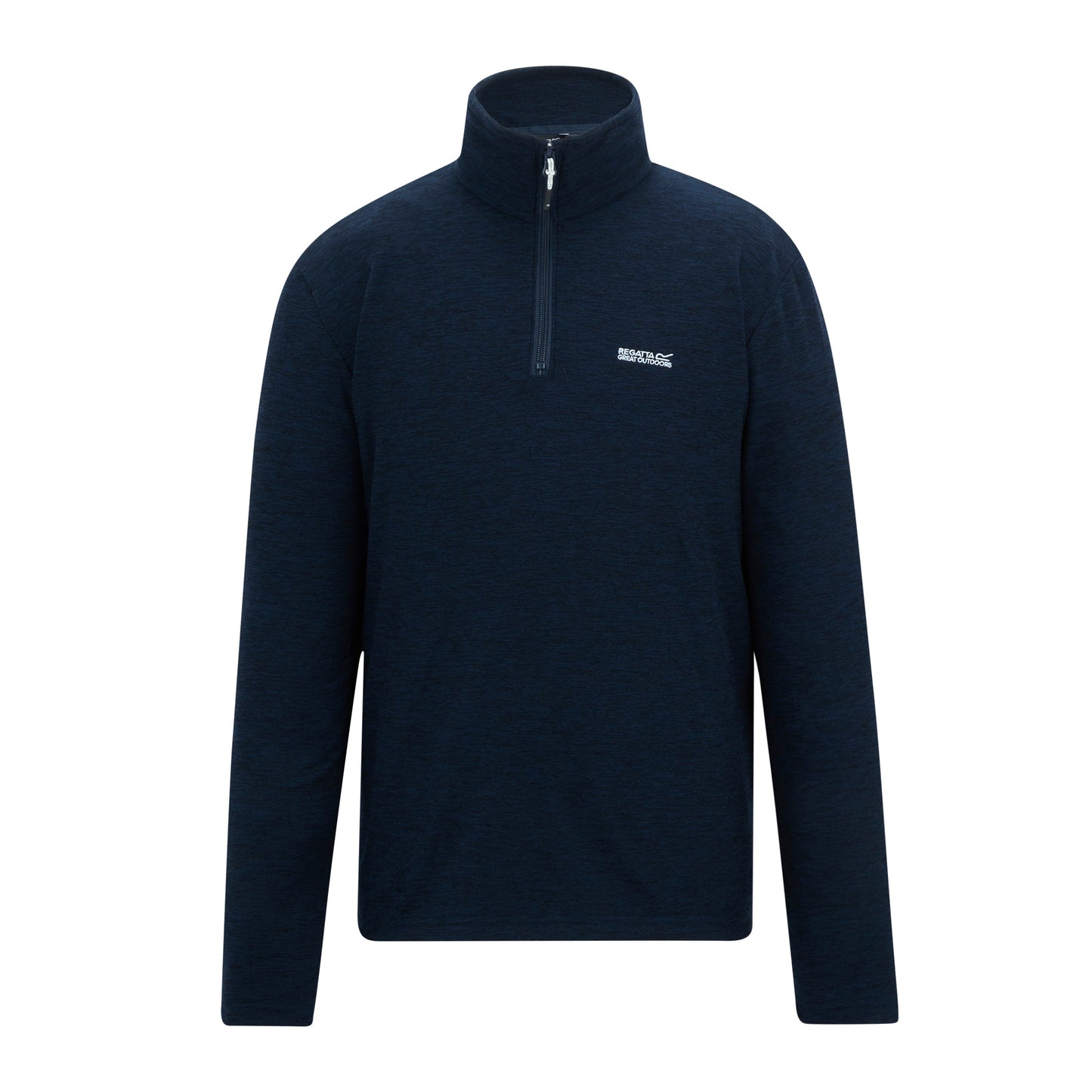 Regatta Thompson Marl Mens Quarter Zip Fleece Sweatshirt Pullover Top - Zip Detail - QHA UK