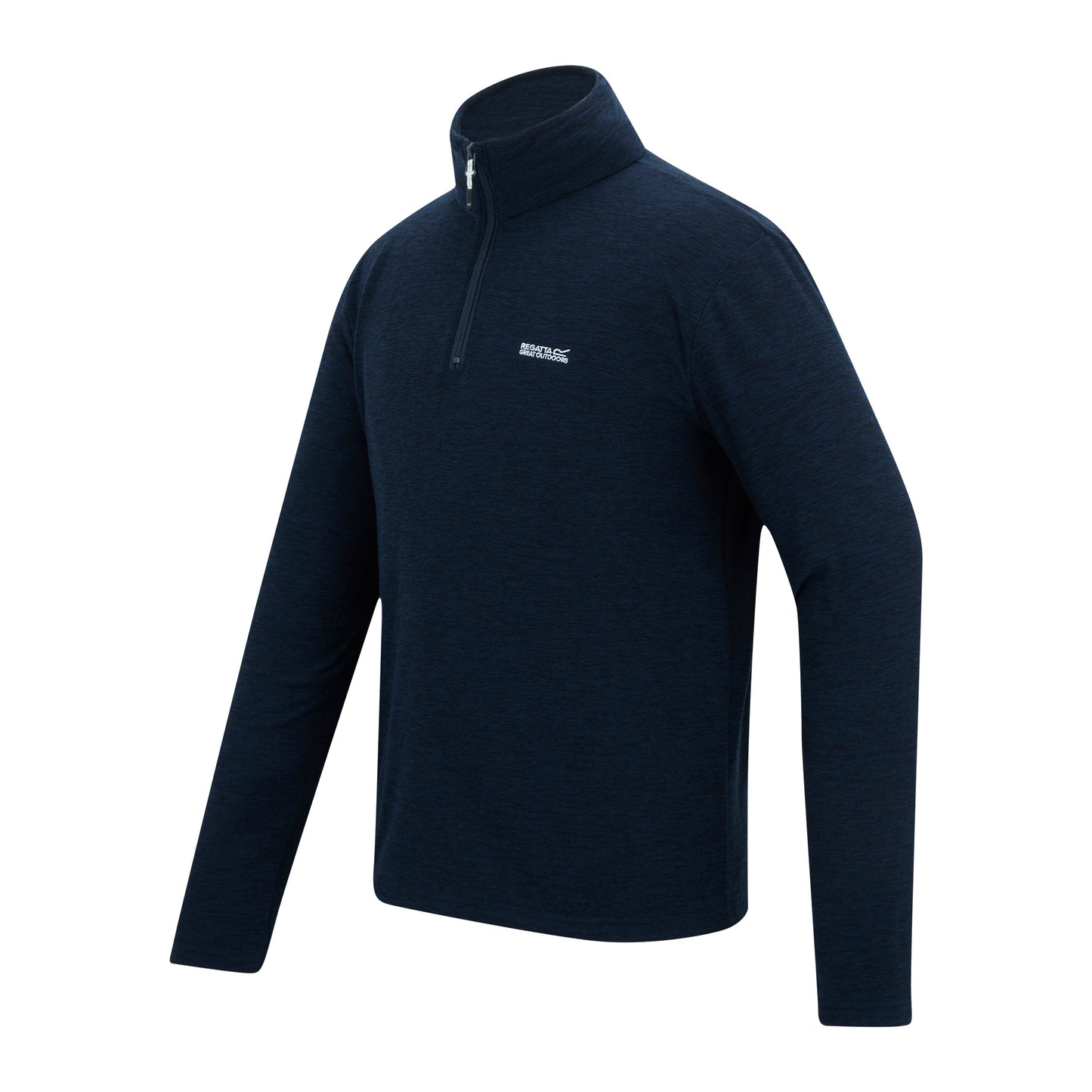 Regatta Thompson Marl Mens Quarter Zip Fleece Sweatshirt Pullover Top - Zip Detail - QHA UK