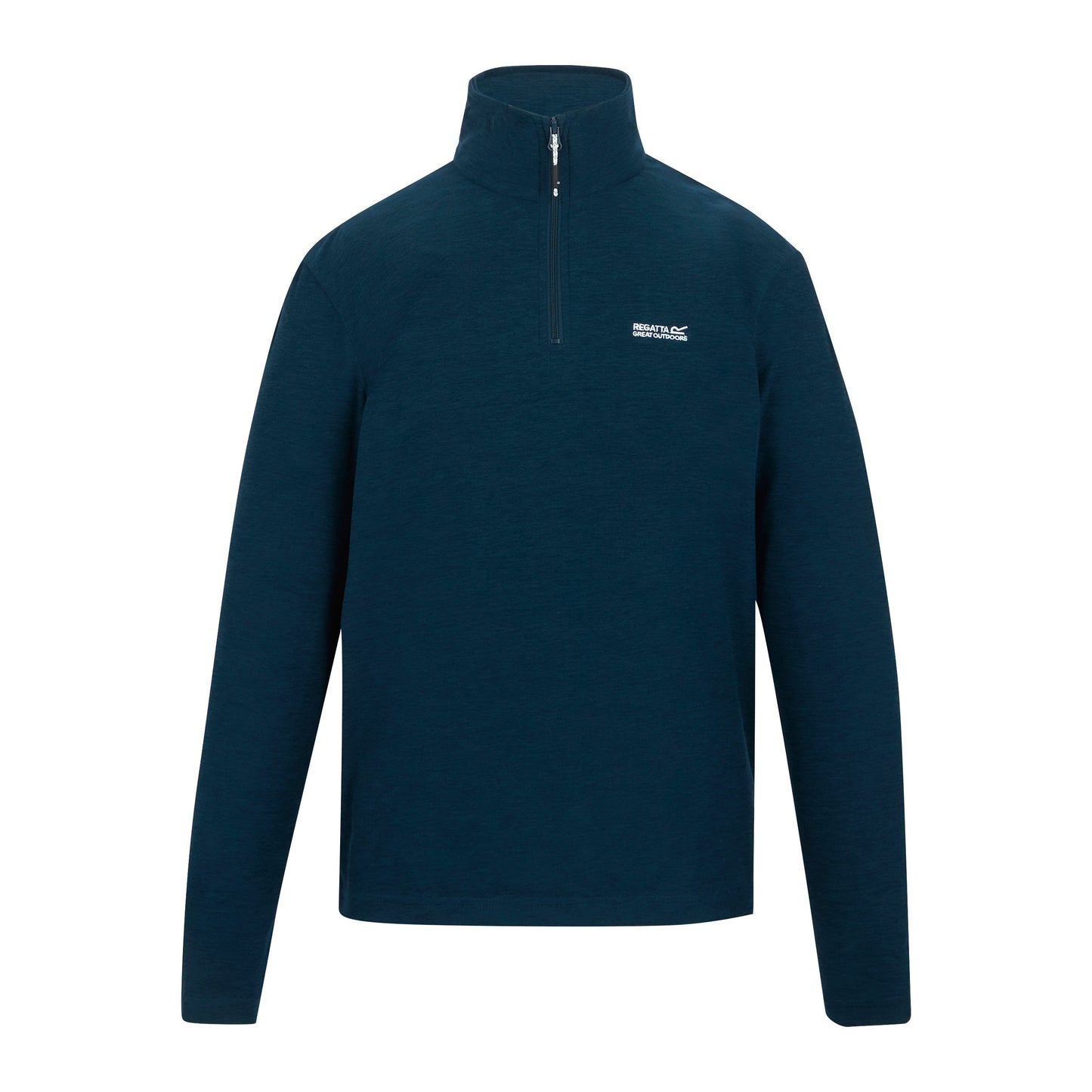Regatta Thompson Marl Mens Quarter Zip Fleece Sweatshirt Pullover Top - Zip Detail - QHA UK