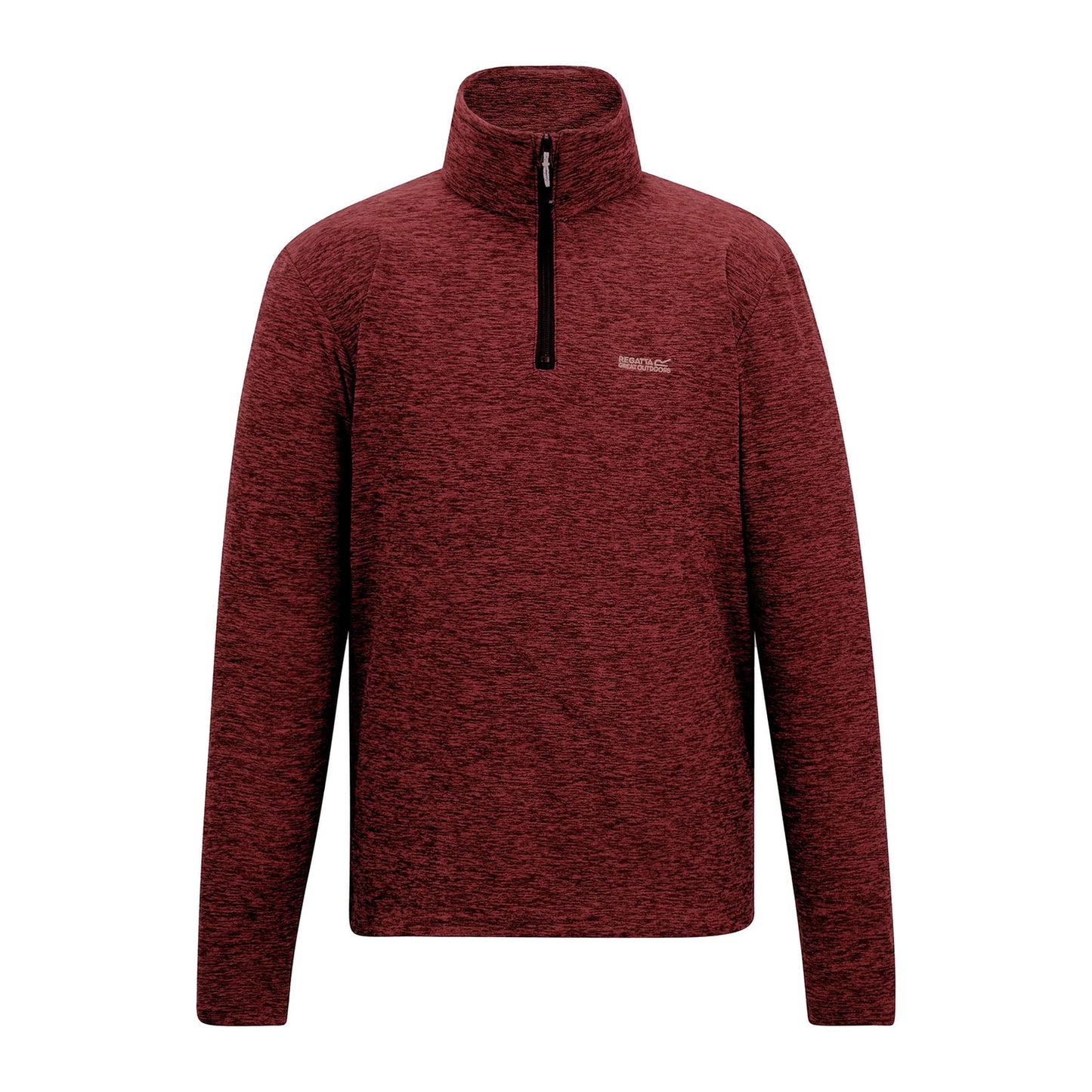 Regatta Thompson Marl Mens Quarter Zip Fleece Sweatshirt Pullover Top - Zip Detail - QHA UK