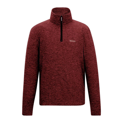 Regatta Thompson Marl Mens Quarter Zip Fleece Sweatshirt Pullover Top - Zip Detail - QHA UK