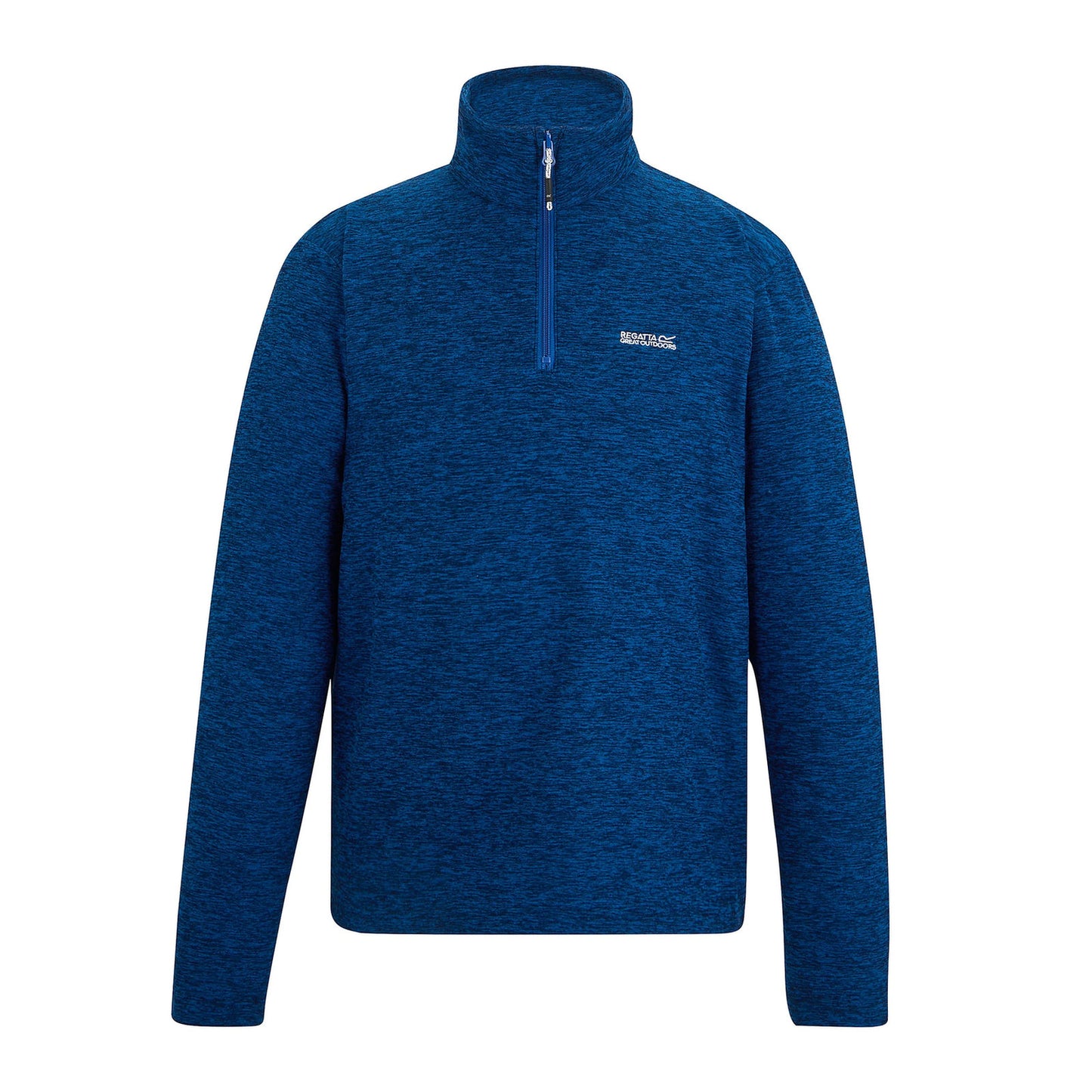 Regatta Thompson Marl Mens Quarter Zip Fleece Sweatshirt Pullover Top - Zip Detail - QHA UK