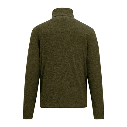 Regatta Thompson Marl Mens Quarter Zip Fleece Sweatshirt Pullover Top - Zip Detail - QHA UK