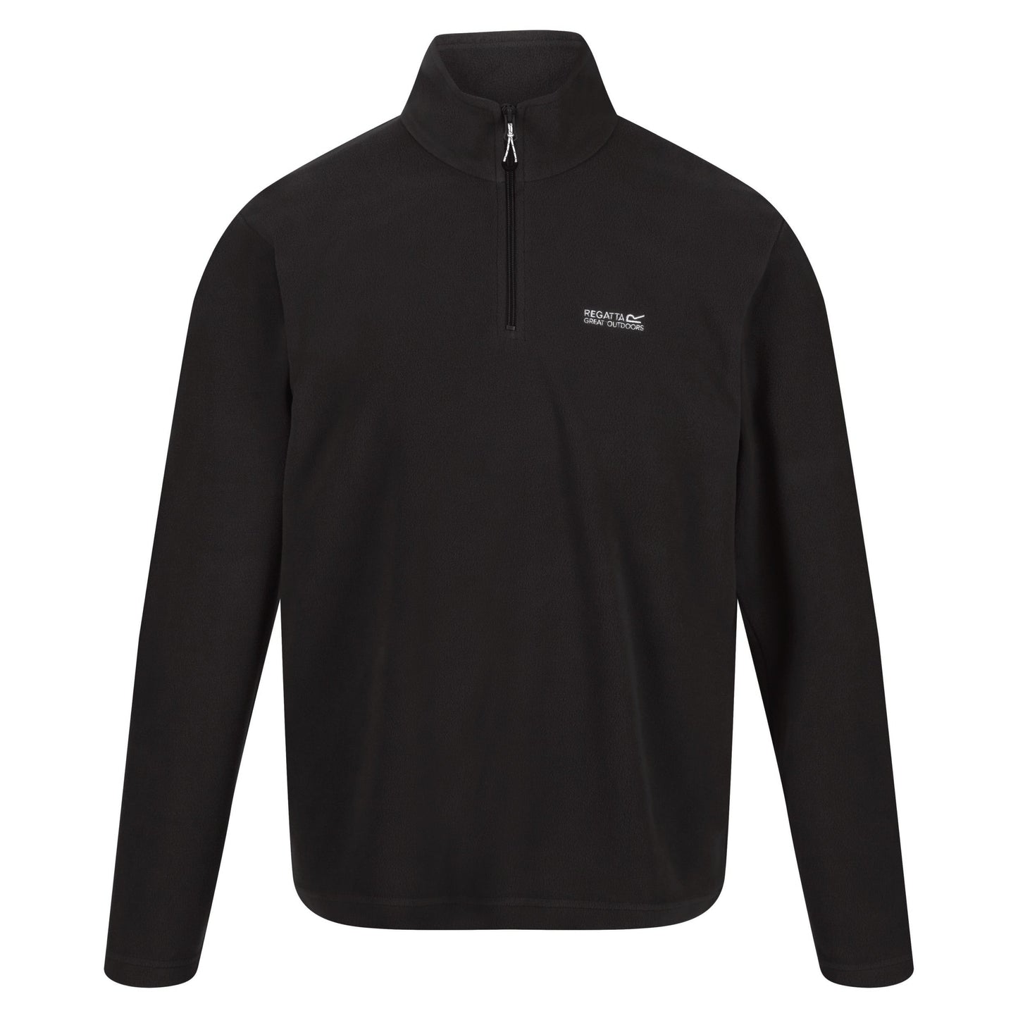 Regatta Mens Thompson Fleece 1/4 Zip Lightweight Anti Pill Pullover - Zip Detail - QHA UK
