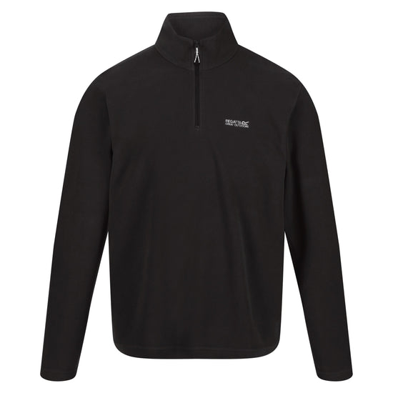 Regatta Mens Thompson Fleece 1/4 Zip Lightweight Anti Pill Pullover - Zip Detail - QHA UK