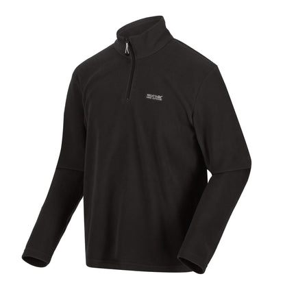 Regatta Mens Thompson Fleece 1/4 Zip Lightweight Anti Pill Pullover - Zip Detail - QHA UK