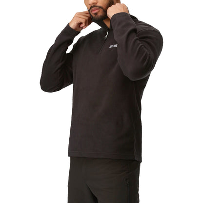 Regatta Mens Thompson Fleece 1/4 Zip Lightweight Anti Pill Pullover - Zip Detail - QHA UK