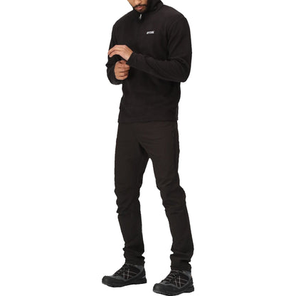 Regatta Mens Thompson Fleece 1/4 Zip Lightweight Anti Pill Pullover - Zip Detail - QHA UK