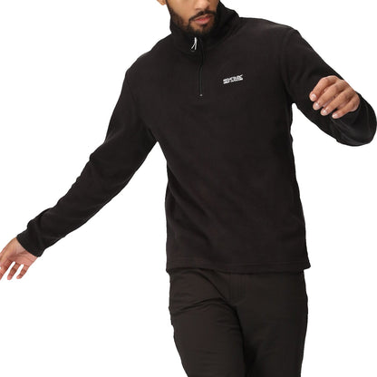 Regatta Mens Thompson Fleece 1/4 Zip Lightweight Anti Pill Pullover - Zip Detail - QHA UK