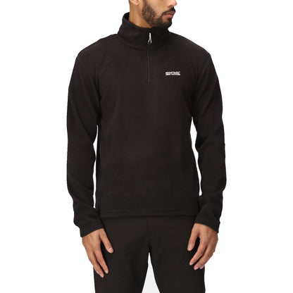 Regatta Mens Thompson Fleece 1/4 Zip Lightweight Anti Pill Pullover - Zip Detail - QHA UK