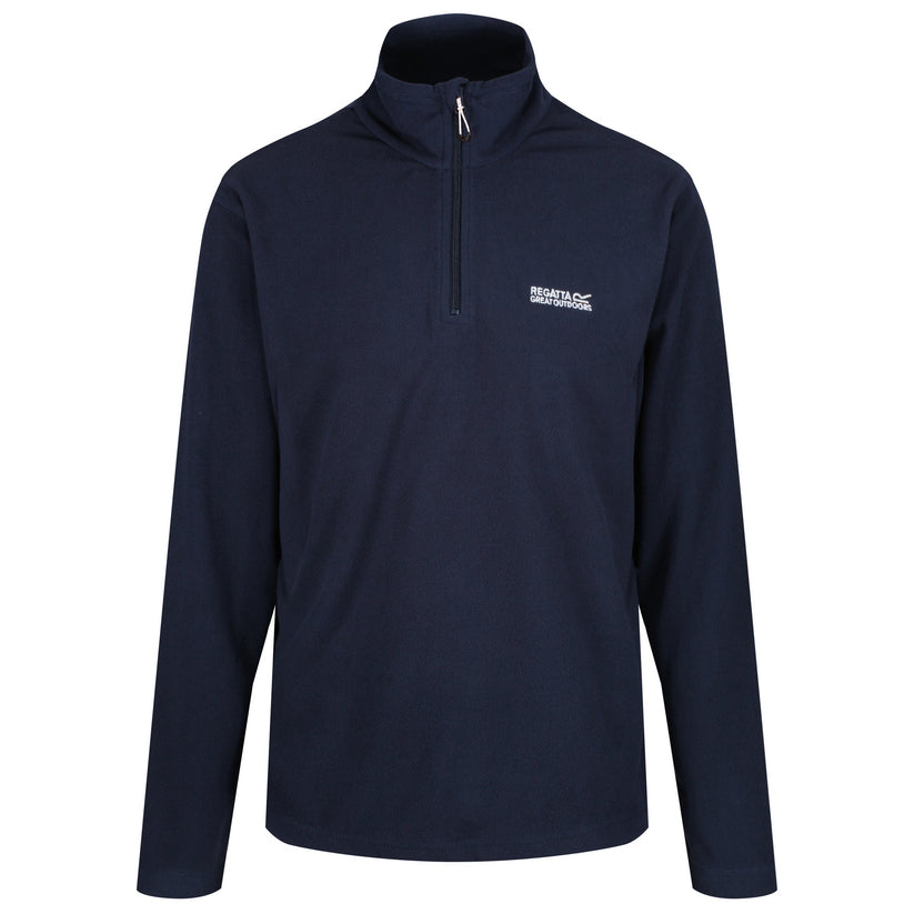 Regatta Mens Thompson Fleece 1/4 Zip Lightweight Anti Pill Pullover - Zip Detail - QHA UK
