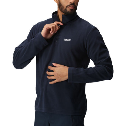 Regatta Mens Thompson Fleece 1/4 Zip Lightweight Anti Pill Pullover - Zip Detail - QHA UK