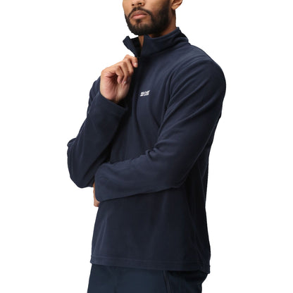 Regatta Mens Thompson Fleece 1/4 Zip Lightweight Anti Pill Pullover - Zip Detail - QHA UK