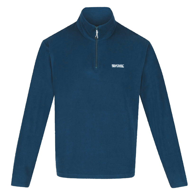 Regatta Mens Thompson Fleece 1/4 Zip Lightweight Anti Pill Pullover - Zip Detail - QHA UK