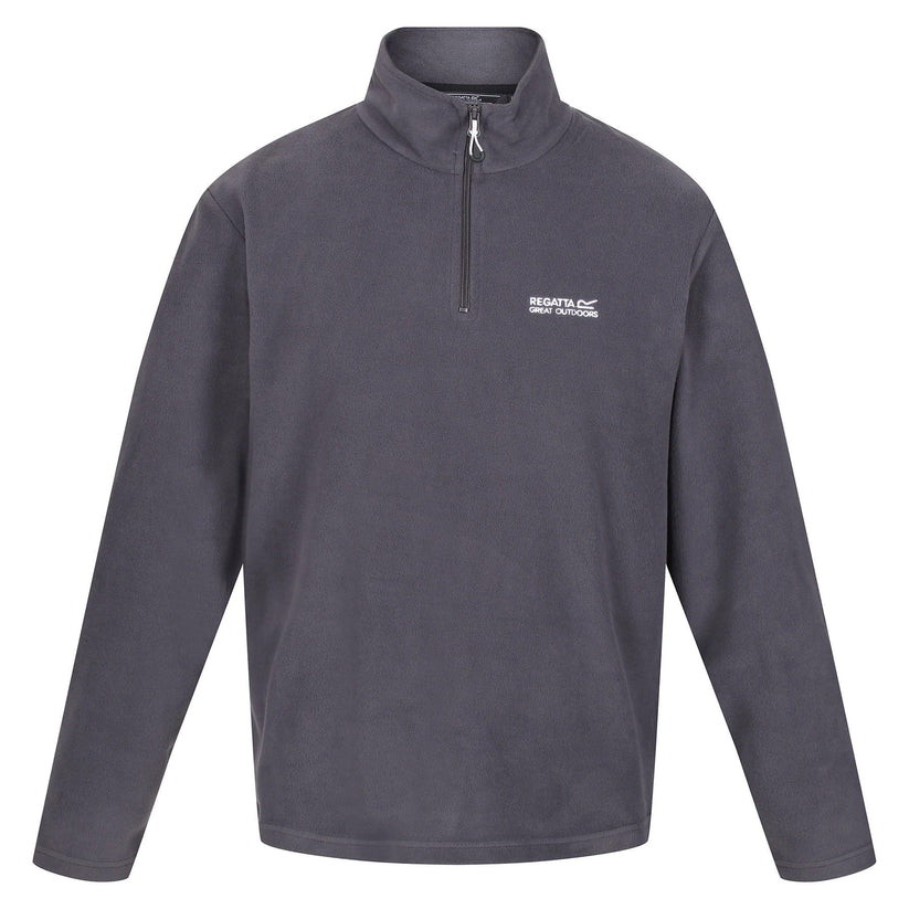 Regatta Mens Thompson Fleece 1/4 Zip Lightweight Anti Pill Pullover - Zip Detail - QHA UK