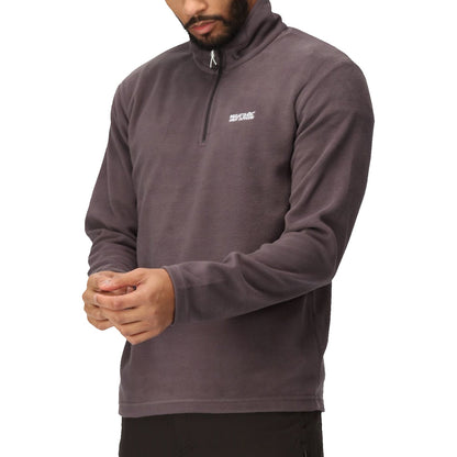 Regatta Mens Thompson Fleece 1/4 Zip Lightweight Anti Pill Pullover - Zip Detail - QHA UK