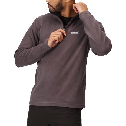 Regatta Mens Thompson Fleece 1/4 Zip Lightweight Anti Pill Pullover - Zip Detail - QHA UK