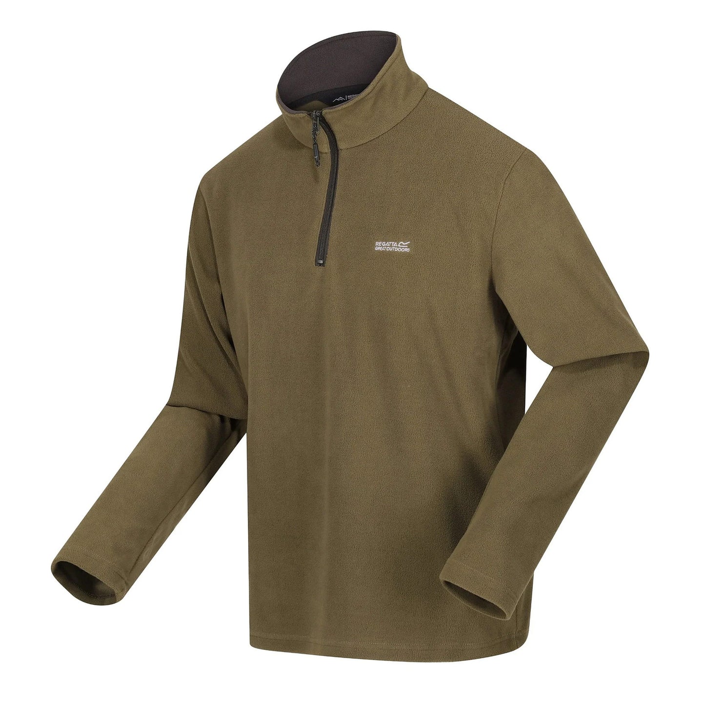 Regatta Mens Thompson Fleece 1/4 Zip Lightweight Anti Pill Pullover - Zip Detail - QHA UK