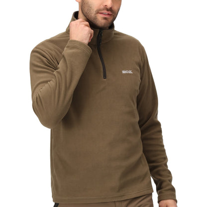 Regatta Mens Thompson Fleece 1/4 Zip Lightweight Anti Pill Pullover - Zip Detail - QHA UK