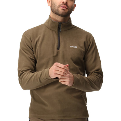 Regatta Mens Thompson Fleece 1/4 Zip Lightweight Anti Pill Pullover - Zip Detail - QHA UK