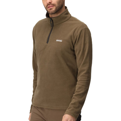 Regatta Mens Thompson Fleece 1/4 Zip Lightweight Anti Pill Pullover - Zip Detail - QHA UK