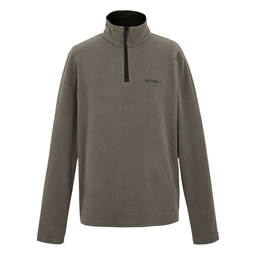 Regatta Mens Thompson Fleece 1/4 Zip Lightweight Anti Pill Pullover - Zip Detail - QHA UK