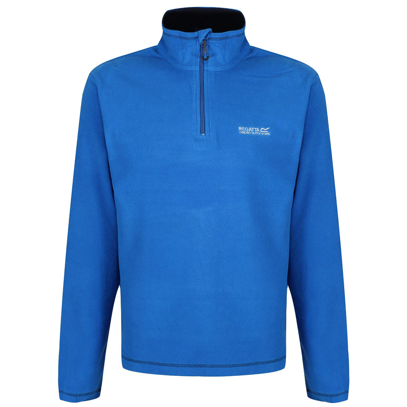 Regatta Mens Thompson Fleece 1/4 Zip Lightweight Anti Pill Pullover - Zip Detail - QHA UK