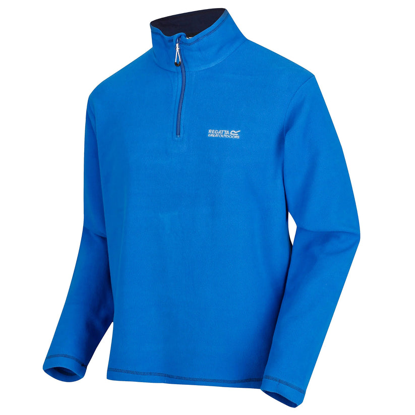 Regatta Mens Thompson Fleece 1/4 Zip Lightweight Anti Pill Pullover - Zip Detail - QHA UK