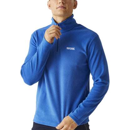 Regatta Mens Thompson Fleece 1/4 Zip Lightweight Anti Pill Pullover - Zip Detail - QHA UK