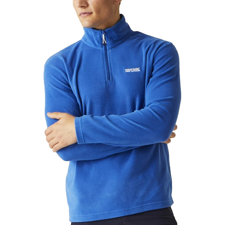 Regatta Mens Thompson Fleece 1/4 Zip Lightweight Anti Pill Pullover - Zip Detail - QHA UK