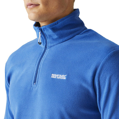 Regatta Mens Thompson Fleece 1/4 Zip Lightweight Anti Pill Pullover - Zip Detail - QHA UK
