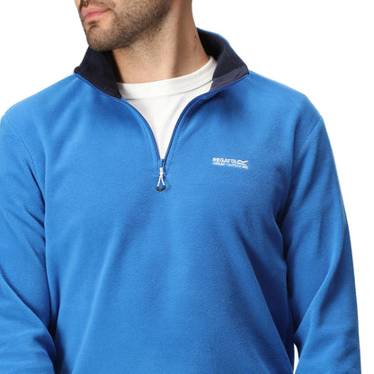 Regatta Mens Thompson Fleece 1/4 Zip Lightweight Anti Pill Pullover - Zip Detail - QHA UK