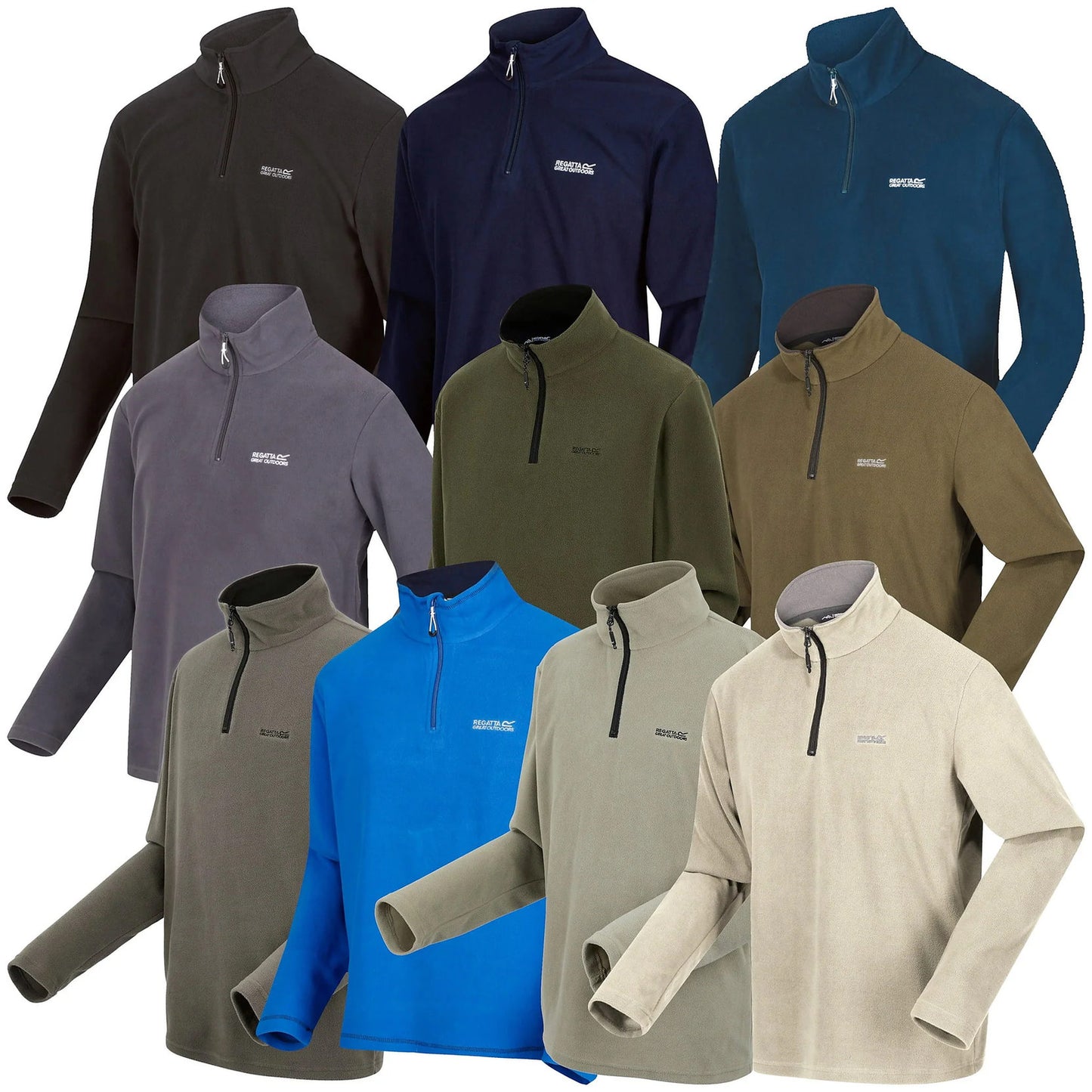 Regatta Mens Thompson Fleece 1/4 Zip Lightweight Anti Pill Pullover - Logo Detail - QHA UK