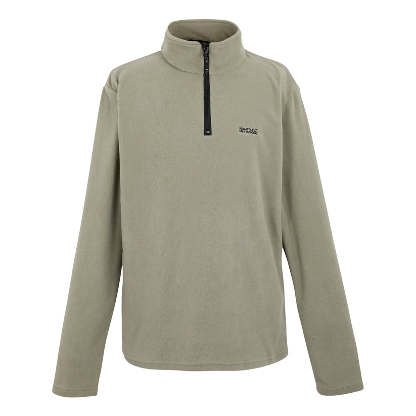 Regatta Mens Thompson Fleece 1/4 Zip Lightweight Anti Pill Pullover - Zip Detail - QHA UK