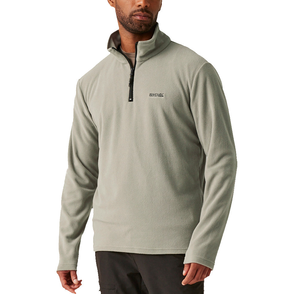 Regatta Mens Thompson Fleece 1/4 Zip Lightweight Anti Pill Pullover - Zip Detail - QHA UK