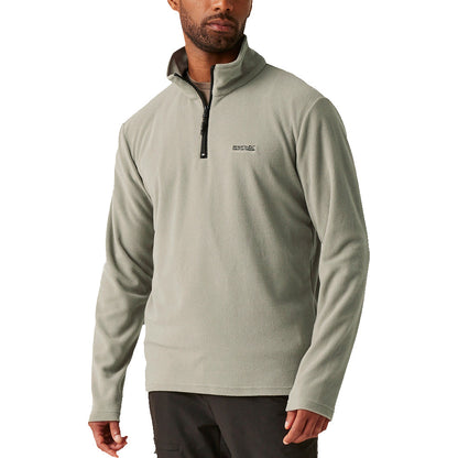 Regatta Mens Thompson Fleece 1/4 Zip Lightweight Anti Pill Pullover - Zip Detail - QHA UK