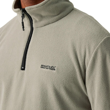 Regatta Mens Thompson Fleece 1/4 Zip Lightweight Anti Pill Pullover - Zip Detail - QHA UK