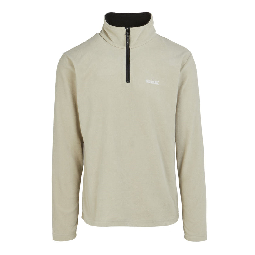 Regatta Mens Thompson Fleece 1/4 Zip Lightweight Anti Pill Pullover - Zip Detail - QHA UK