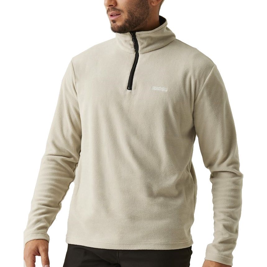 Regatta Mens Thompson Fleece 1/4 Zip Lightweight Anti Pill Pullover - Zip Detail - QHA UK
