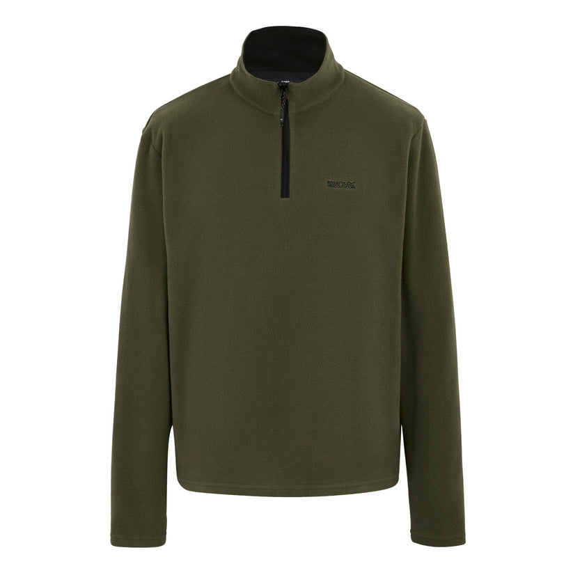 Regatta Mens Thompson Fleece 1/4 Zip Lightweight Anti Pill Pullover - Zip Detail - QHA UK
