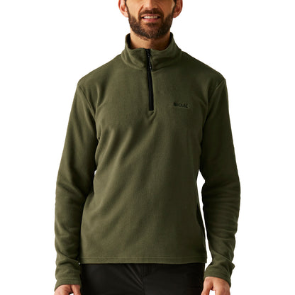Regatta Mens Thompson Fleece 1/4 Zip Lightweight Anti Pill Pullover - Zip Detail - QHA UK