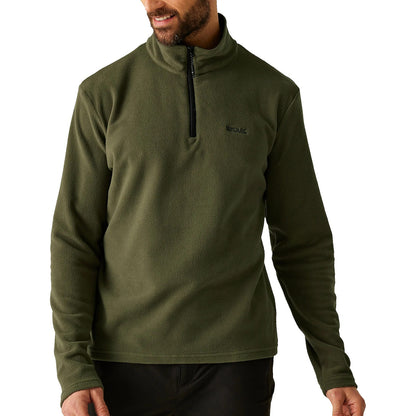 Regatta Mens Thompson Fleece 1/4 Zip Lightweight Anti Pill Pullover - Zip Detail - QHA UK