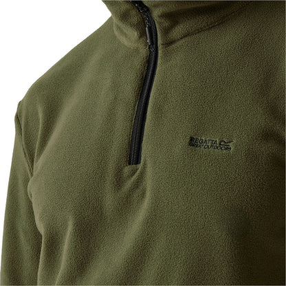 Regatta Mens Thompson Fleece 1/4 Zip Lightweight Anti Pill Pullover - Zip Detail - QHA UK
