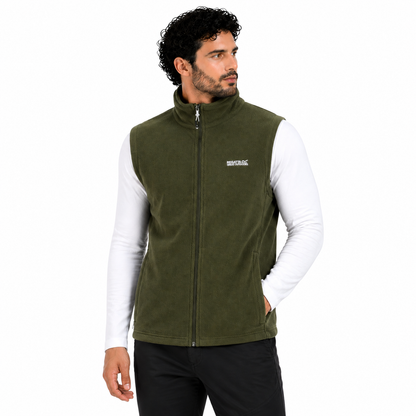 Regatta Tobias Men's Fleece Gilet | Full Zip Bodywarmer | 4 Colours | M–3XL - Zip Detail - QHA UK