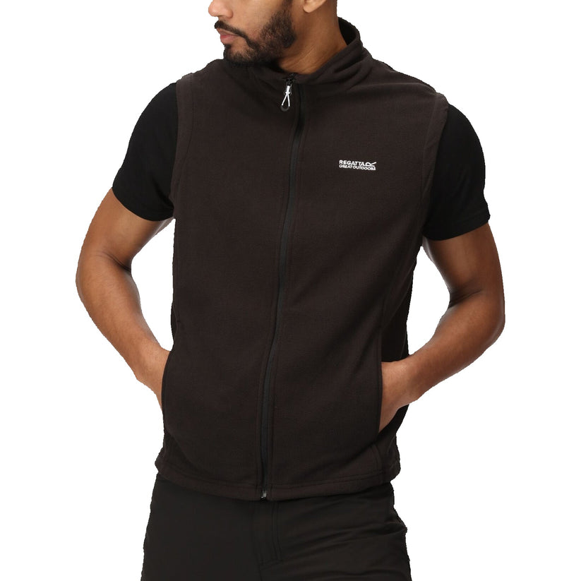 Regatta Tobias Men's Fleece Gilet | Full Zip Bodywarmer | 4 Colours | M–3XL - Zip Detail - QHA UK