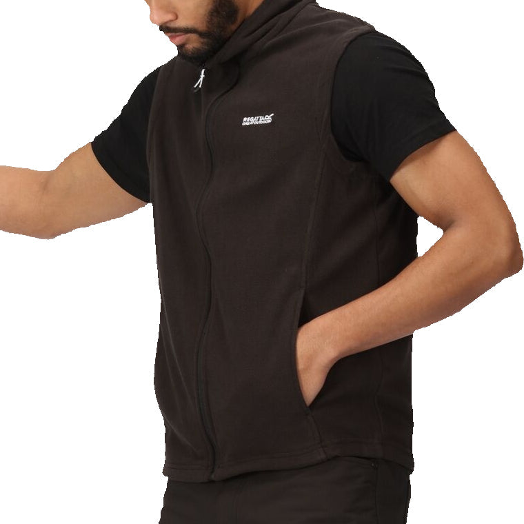 Regatta Tobias Men's Fleece Gilet | Full Zip Bodywarmer | 4 Colours | M–3XL - Zip Detail - QHA UK