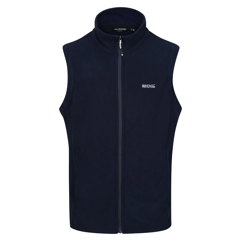 Regatta Tobias Men's Fleece Gilet | Full Zip Bodywarmer | 4 Colours | M–3XL - Zip Detail - QHA UK